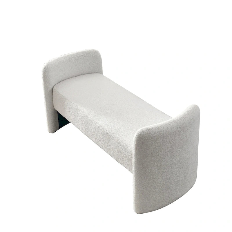 Gepolsterte Polyesterbank mit H-Gestell und modernem Design