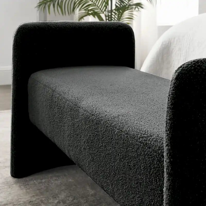 Gepolsterte Polyesterbank mit H-Gestell und modernem Design
