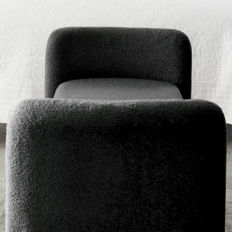 Gepolsterte Polyesterbank mit H-Gestell und modernem Design
