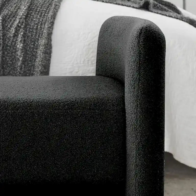 Gepolsterte Polyesterbank mit H-Gestell und modernem Design