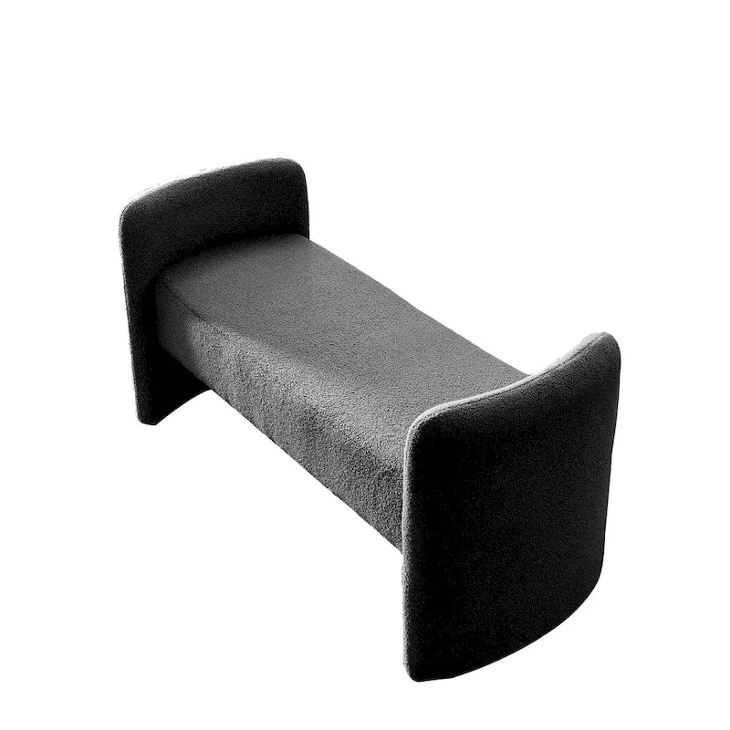 Gepolsterte Polyesterbank mit H-Gestell und modernem Design