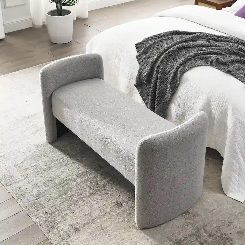 Gepolsterte Polyesterbank mit H-Gestell und modernem Design