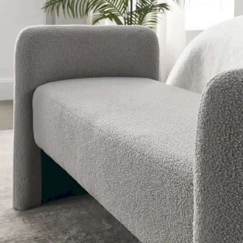 Gepolsterte Polyesterbank mit H-Gestell und modernem Design