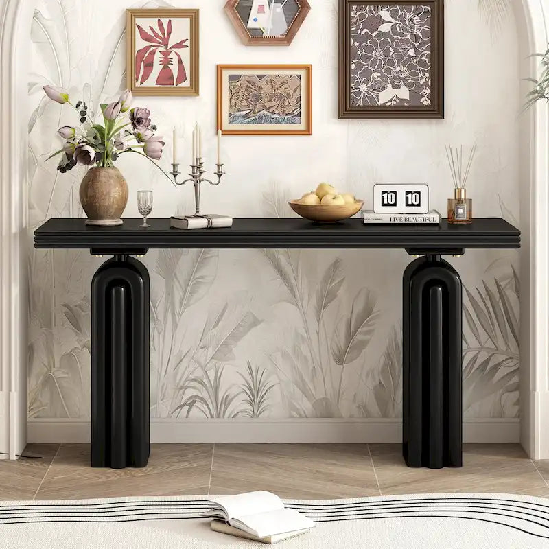 Acacia Veneer Console Table for Entryway, Hallway or Living Room