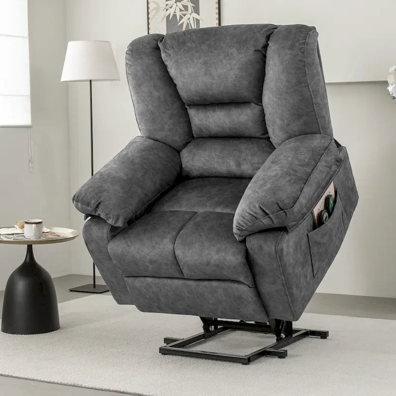 Power Lift Recliner Chair with Massage, Lumbar Heating and Timer for Elderly