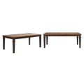 Extendable Solid Wood Farmhouse Dining Table with Oak Finish