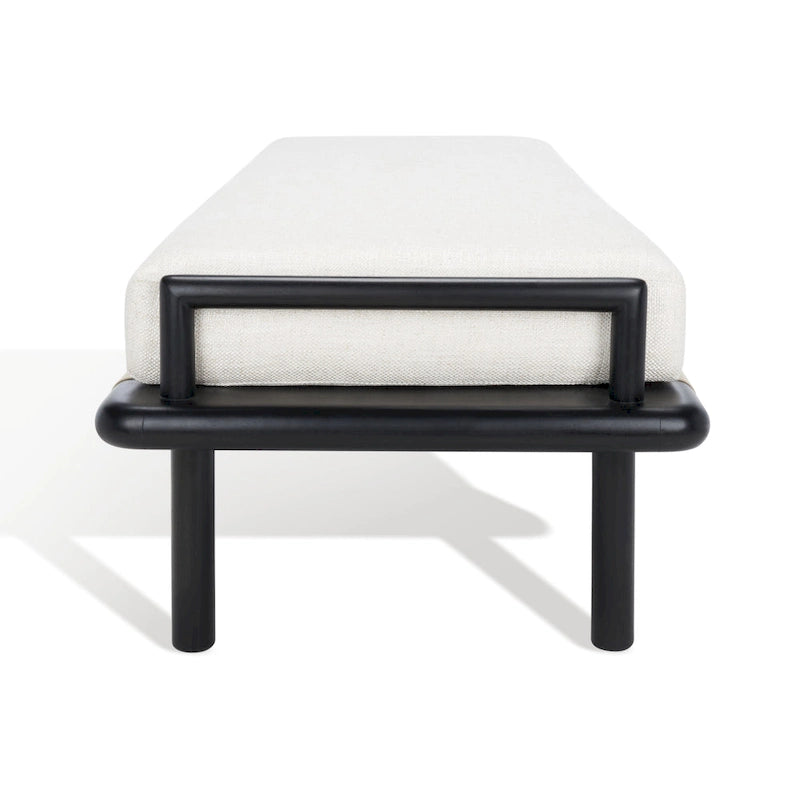 Sitzbank aus Teakholz mit Outdoor-Sitzkissen, 70 x 26 x 19 Inches