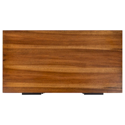 3-Drawer Chest with Brown Ombre Finish and Black Open Frame