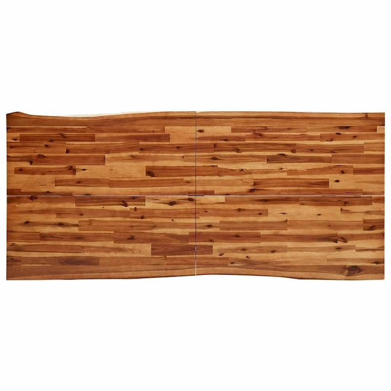 Live Edge Solid Acacia Wood Dining Table, 78.7 x 35.4 x 29.5 Inches