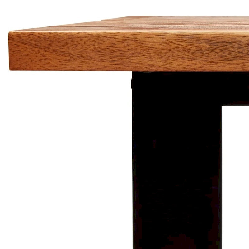 Live Edge Solid Acacia Wood Dining Table, 78.7 x 35.4 x 29.5 Inches