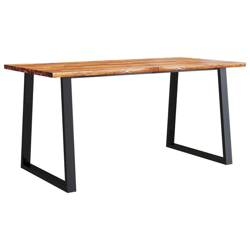 Live Edge Solid Acacia Wood Dining Table, 78.7 x 35.4 x 29.5 Inches