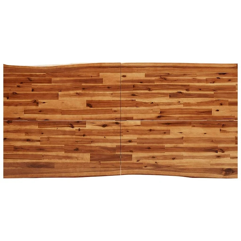 Live Edge Solid Acacia Wood Dining Table, 78.7 x 35.4 x 29.5 Inches