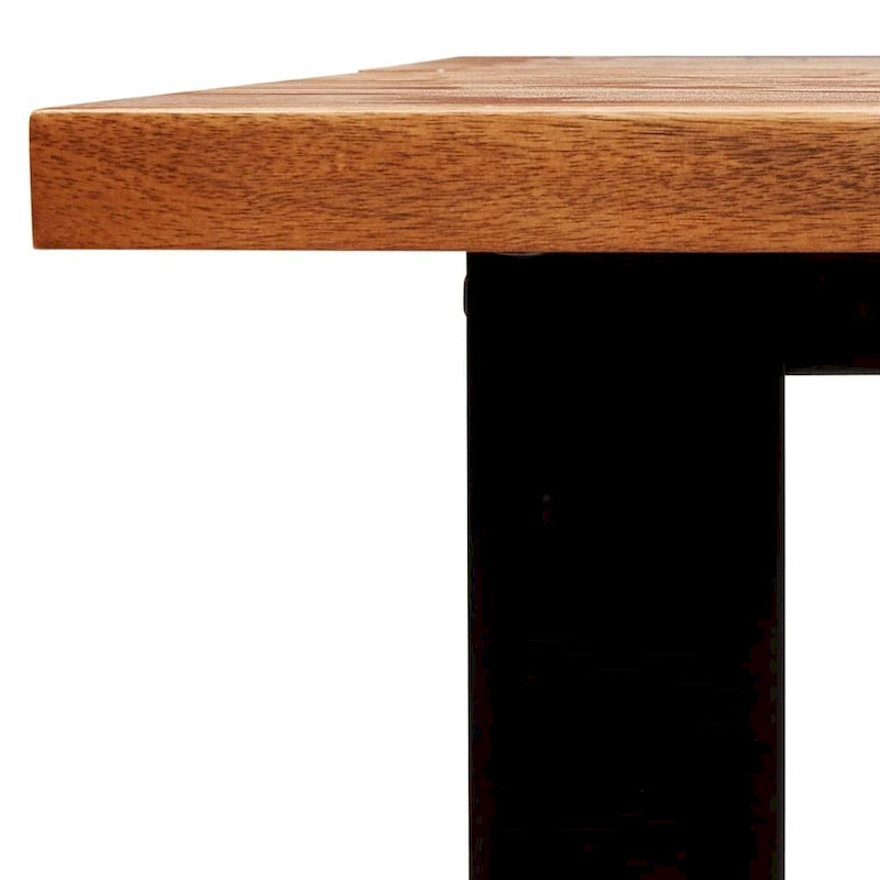 Live Edge Solid Acacia Wood Dining Table, 78.7 x 35.4 x 29.5 Inches