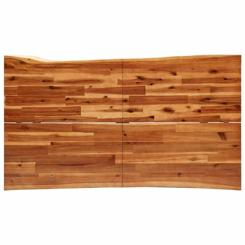 Live Edge Solid Acacia Wood Dining Table, 78.7 x 35.4 x 29.5 Inches