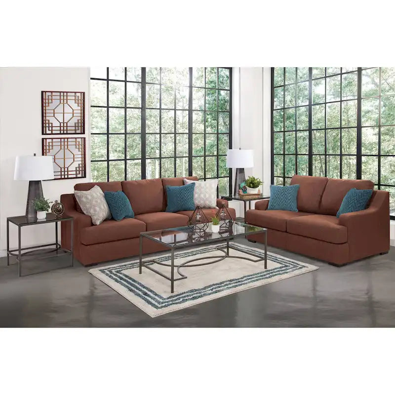 Modern Fabric Loveseat Sofa for Living Room and Bedroom