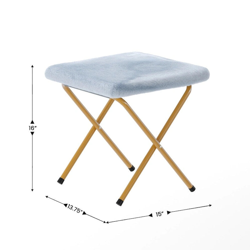 Oversized Folding Upholstered Saucer Chair with Ottoman, No Assembly Required