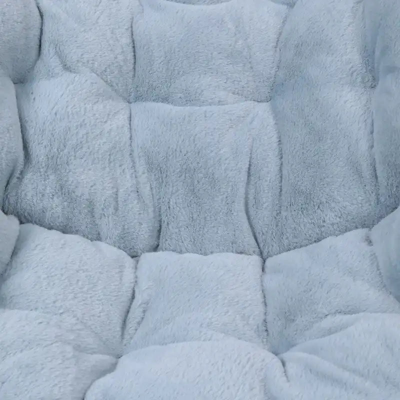 Oversized Folding Upholstered Saucer Chair with Ottoman, No Assembly Required