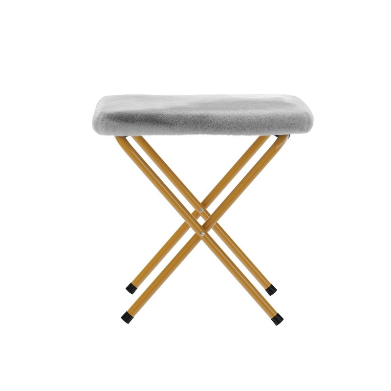 Oversized Folding Upholstered Saucer Chair with Ottoman, No Assembly Required