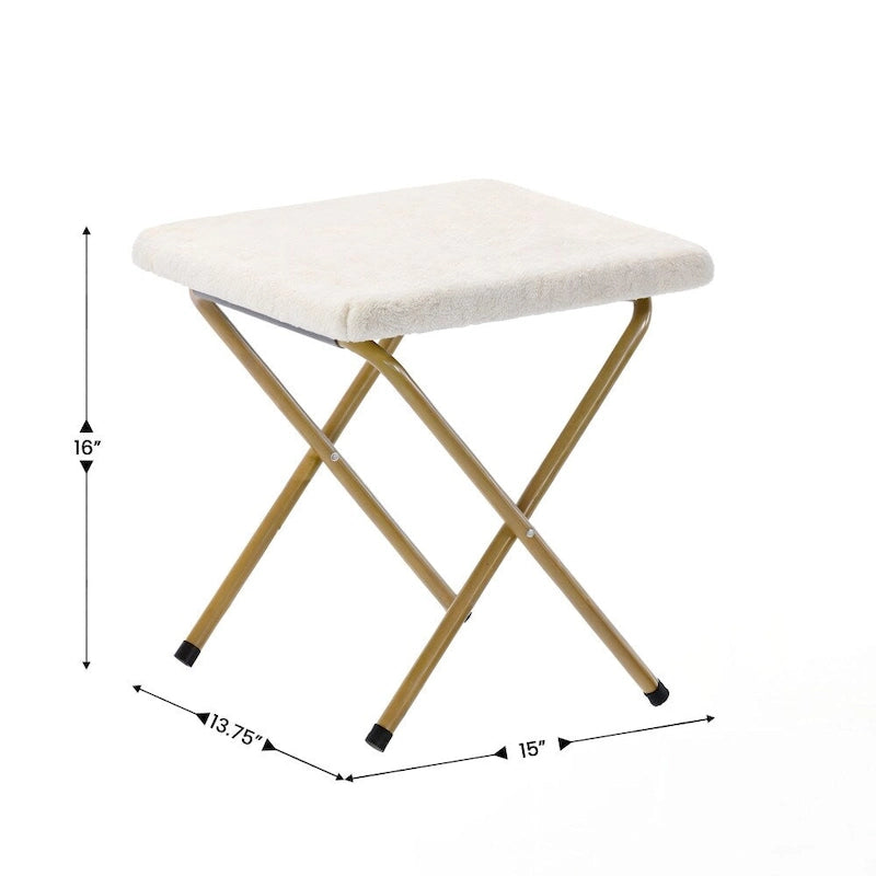Oversized Folding Upholstered Saucer Chair with Ottoman, No Assembly Required