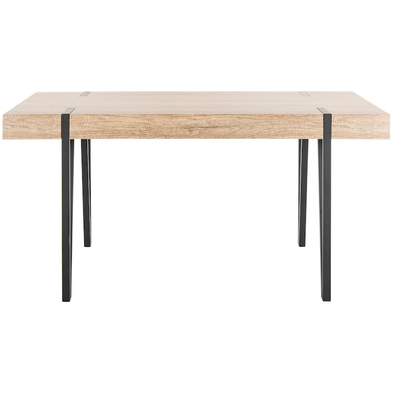 Mid-Century Industrial Rustic Dining Table, 59 x 35 x 30 Inches