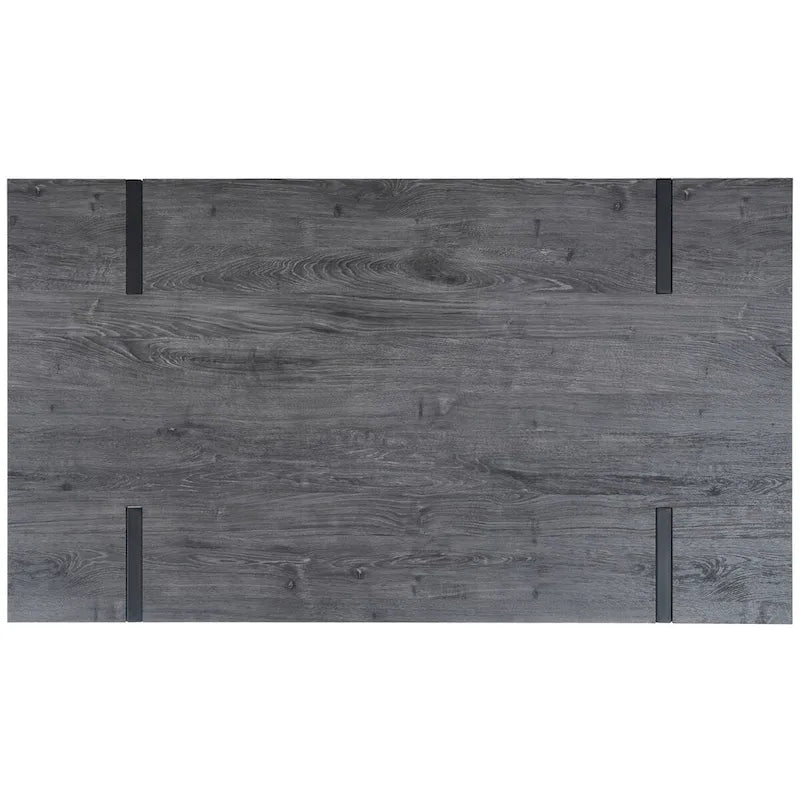 Mid-Century Industrial Rustic Dining Table, 59 x 35 x 30 Inches
