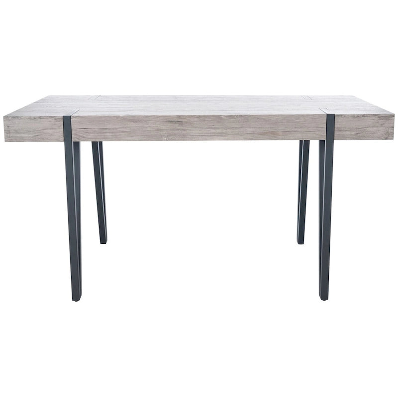 Mid-Century Industrial Rustic Dining Table, 59 x 35 x 30 Inches
