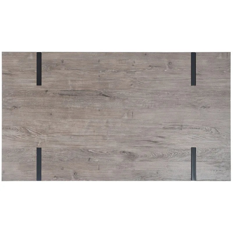 Mid-Century Industrial Rustic Dining Table, 59 x 35 x 30 Inches